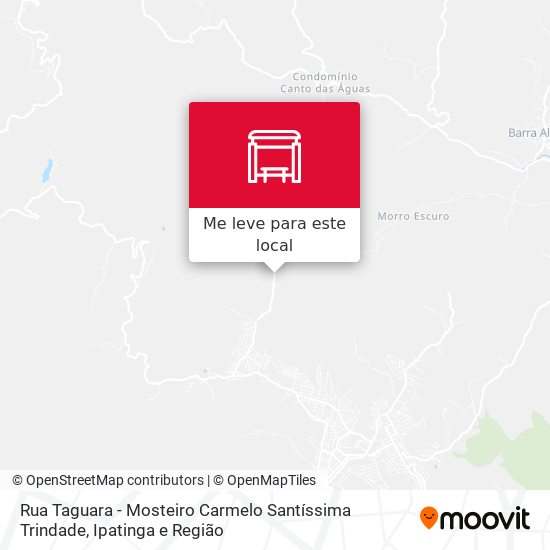 Rua Taguara - Mosteiro Carmelo Santíssima Trindade mapa