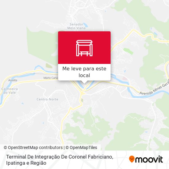 Terminal De Integração De Coronel Fabriciano mapa