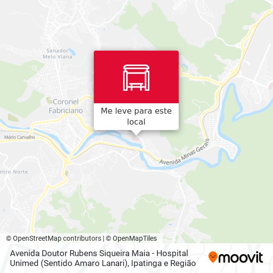 Avenida Doutor Rubens Siqueira Maia - Hospital Unimed (Sentido Amaro Lanari) mapa