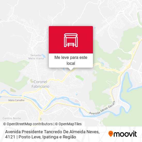 Avenida Presidente Tancredo De Almeida Neves, 4121 | Posto Leve mapa