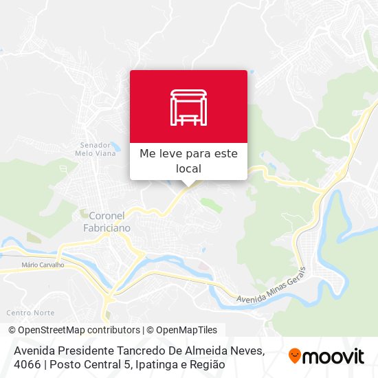 Avenida Presidente Tancredo De Almeida Neves, 4066 | Posto Central 5 mapa