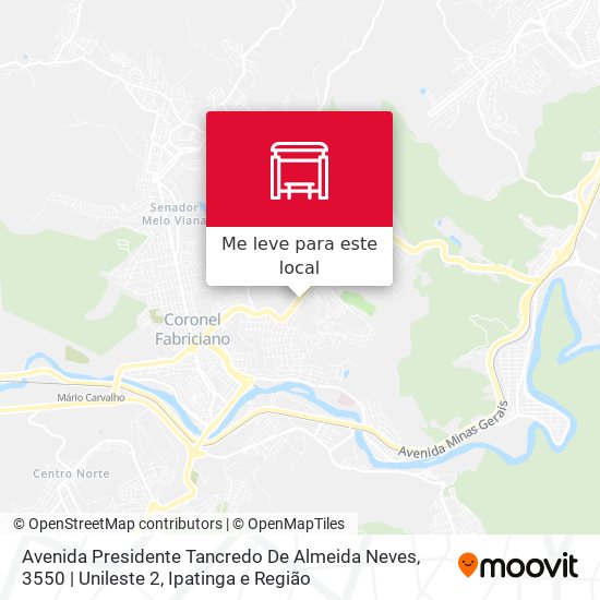 Avenida Presidente Tancredo De Almeida Neves, 3550 | Unileste 2 mapa