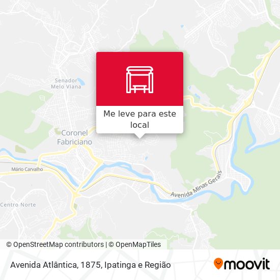 Avenida Atlântica, 1875 mapa