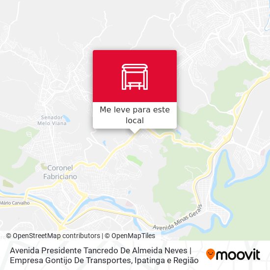 Avenida Presidente Tancredo De Almeida Neves | Empresa Gontijo De Transportes mapa