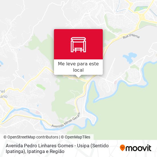 Avenida Pedro Linhares Gomes - Usipa (Sentido Ipatinga) mapa