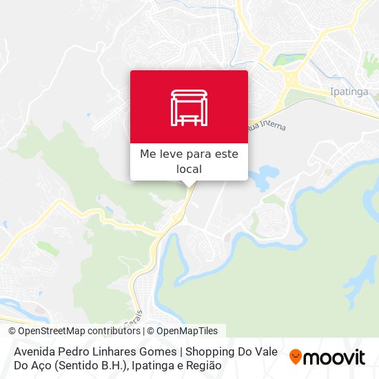 Avenida Pedro Linhares Gomes | Shopping Do Vale Do Aço (Sentido B.H.) mapa