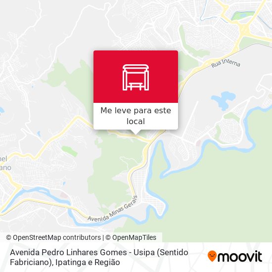 Avenida Pedro Linhares Gomes - Usipa (Sentido Fabriciano) mapa