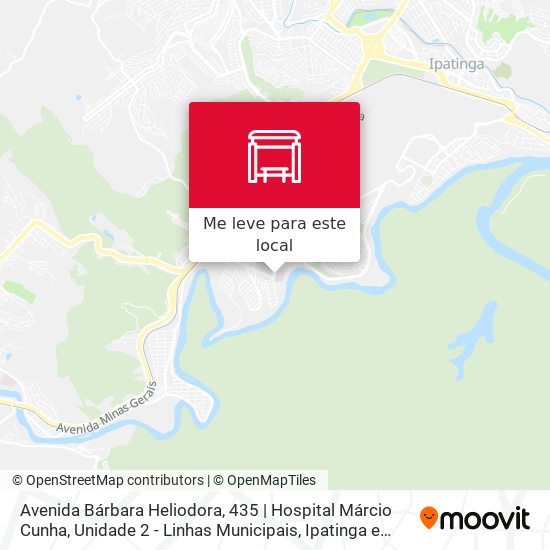 Avenida Bárbara Heliodora, 435 | Hospital Márcio Cunha, Unidade 2 - Linhas Municipais mapa