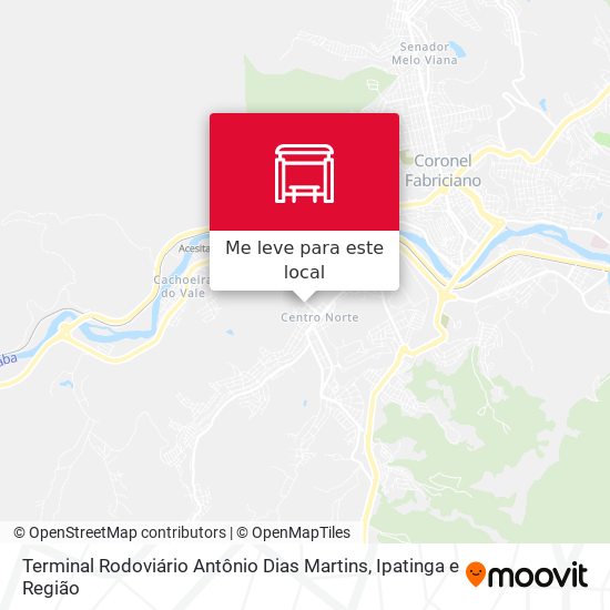 Terminal Rodoviário Antônio Dias Martins mapa