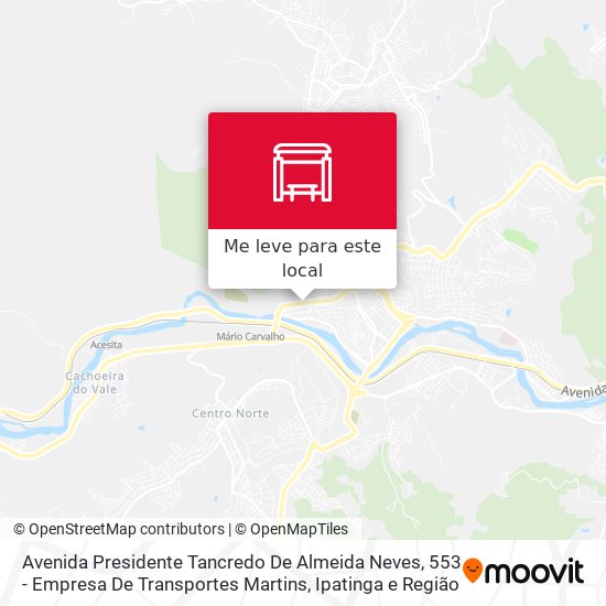 Avenida Presidente Tancredo De Almeida Neves, 553 - Empresa De Transportes Martins mapa