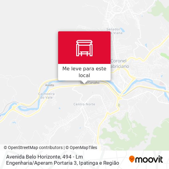Avenida Belo Horizonte, 494 - Lm Engenharia / Aperam Portaria 3 mapa