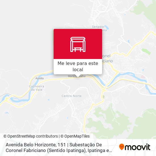 Avenida Belo Horizonte, 151 | Subestação De Coronel Fabriciano (Sentido Ipatinga) mapa