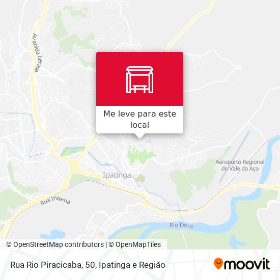 Rua Rio Piracicaba, 50 mapa