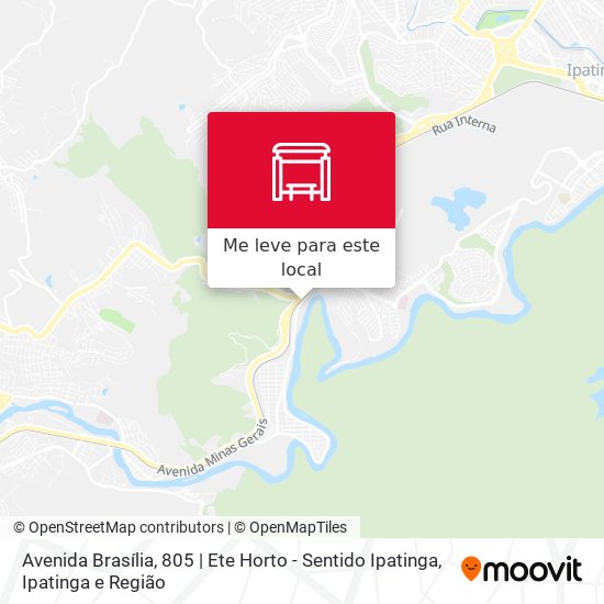 Avenida Brasília, 805 | Ete Horto - Sentido Ipatinga mapa
