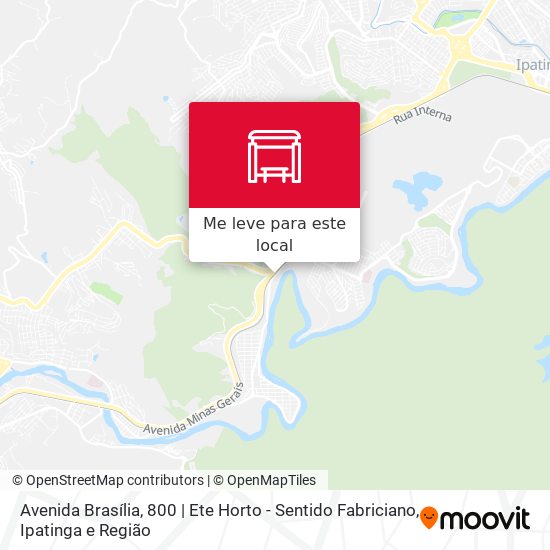 Avenida Brasília, 800 | Ete Horto - Sentido Fabriciano mapa