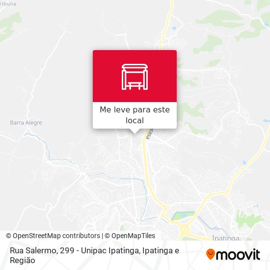 Rua Salermo, 299 - Unipac Ipatinga mapa