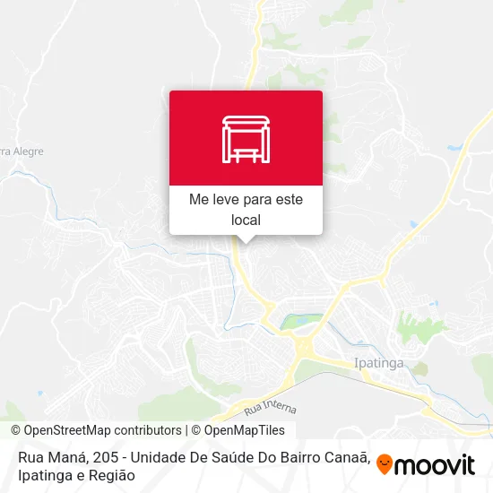 Rua Maná, 205 - Unidade De Saúde Do Bairro Canaã mapa
