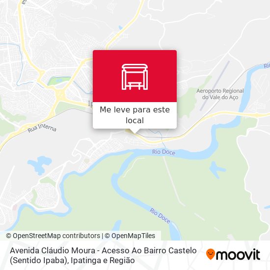 Avenida Cláudio Moura - Acesso Ao Bairro Castelo (Sentido Ipaba) mapa