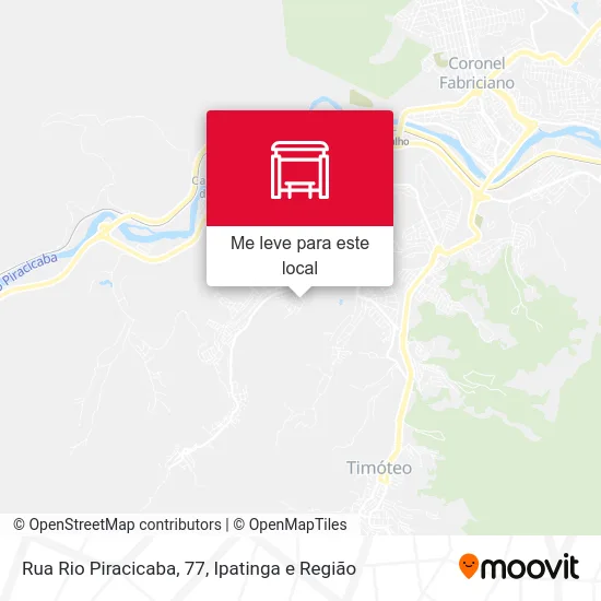 Rua Rio Piracicaba, 77 mapa
