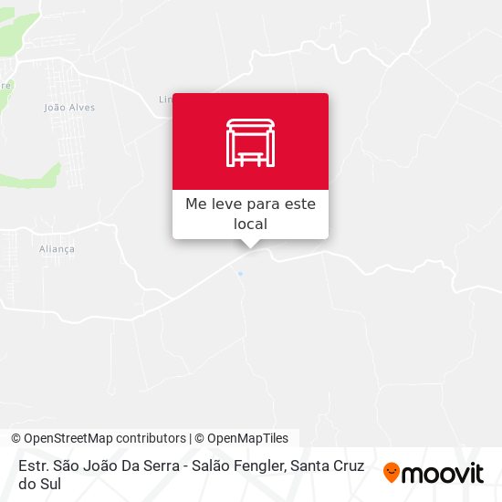 Estr. São João Da Serra - Salão Fengler mapa