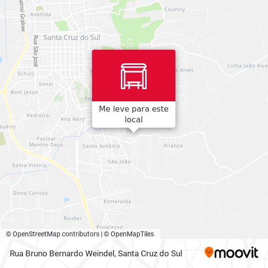 Rua Bruno Bernardo Weindel mapa