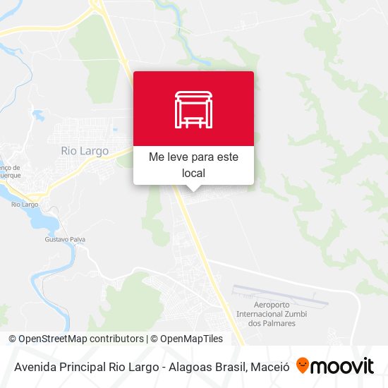 Avenida Principal Rio Largo - Alagoas Brasil mapa