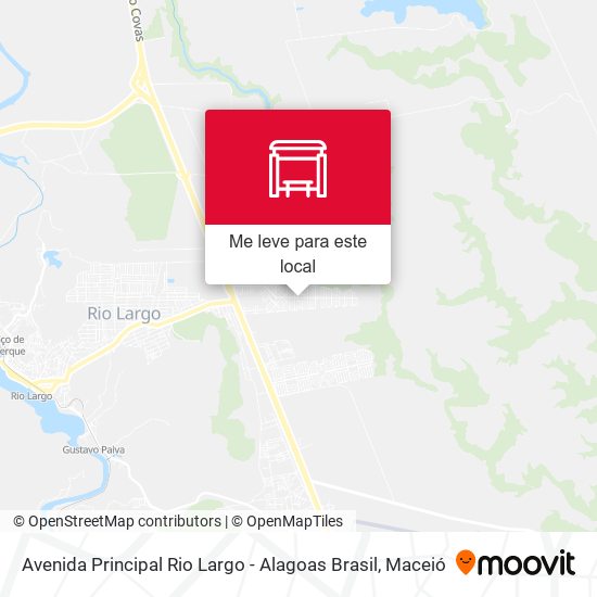 Avenida Principal Rio Largo - Alagoas Brasil mapa