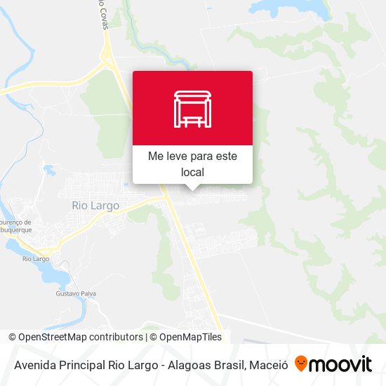 Avenida Principal Rio Largo - Alagoas Brasil mapa