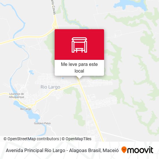 Avenida Principal Rio Largo - Alagoas Brasil mapa