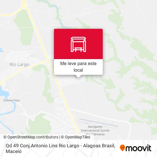 Qd 49 Conj.Antonio Lins Rio Largo - Alagoas Brasil mapa