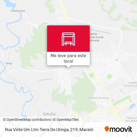 Rua Vinte Um Ltm Terra De Utinga, 219 mapa