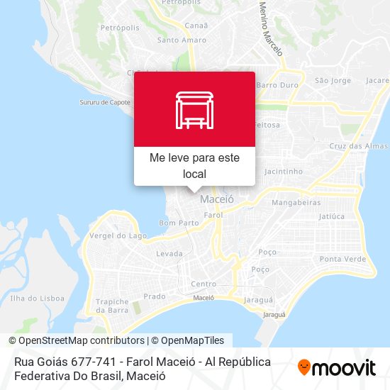 Rua Goiás 677-741 - Farol Maceió - Al República Federativa Do Brasil mapa