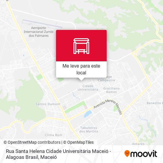 Rua Santa Helena Cidade Universitária Maceió - Alagoas Brasil mapa