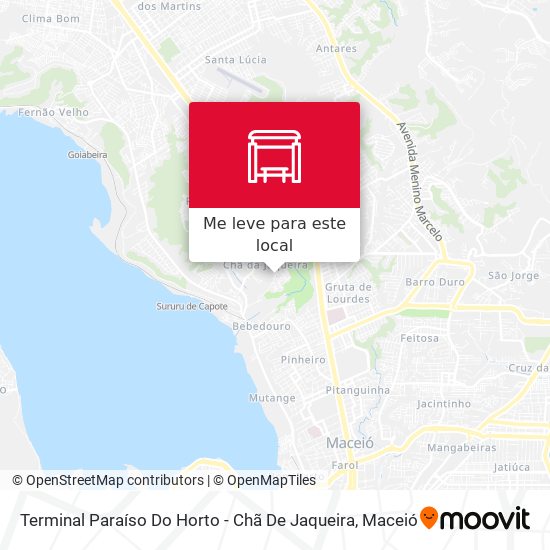 Terminal Paraíso Do Horto - Chã De Jaqueira mapa