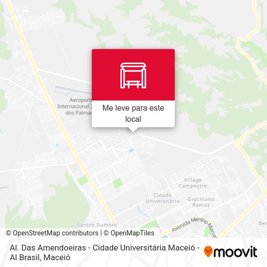Al. Das Amendoeiras - Cidade Universitária Maceió - Al Brasil mapa