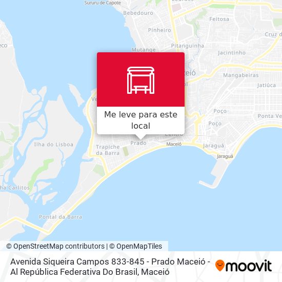 Avenida Siqueira Campos 833-845 - Prado Maceió - Al República Federativa Do Brasil mapa