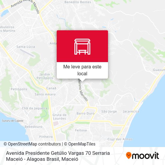 Avenida Presidente Getúlio Vargas 70 Serraria Maceió - Alagoas Brasil mapa
