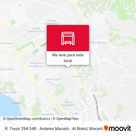 R. Treze 294-348 - Antares Maceió - Al Brasil mapa