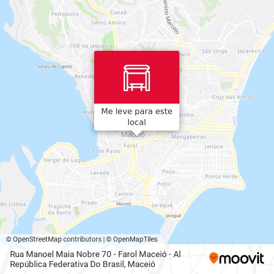 Rua Manoel Maia Nobre 70 - Farol Maceió - Al República Federativa Do Brasil mapa