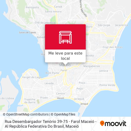 Rua Desembargador Tenório 39-75 - Farol Maceió - Al República Federativa Do Brasil mapa