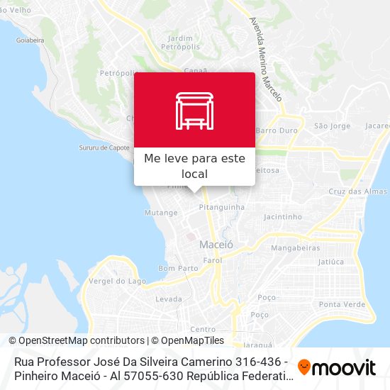 Rua Professor José Da Silveira Camerino 316-436 - Pinheiro Maceió - Al 57055-630 República Federativa Do Brasil mapa
