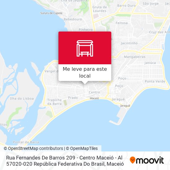 Rua Fernandes De Barros 209 - Centro Maceió - Al 57020-020 República Federativa Do Brasil mapa