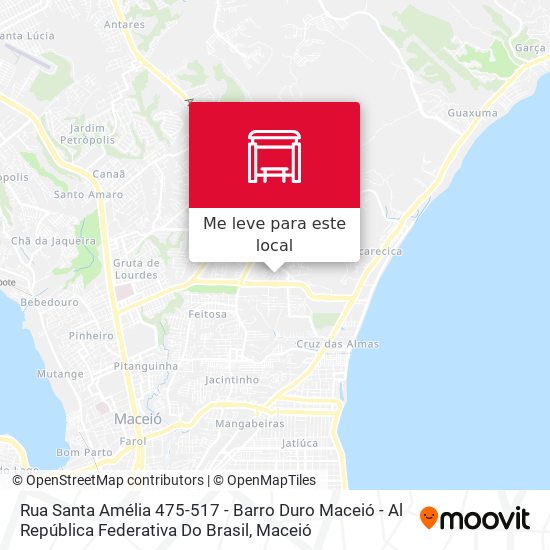 Rua Santa Amélia 475-517 - Barro Duro Maceió - Al República Federativa Do Brasil mapa