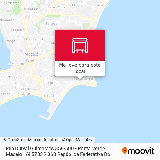 Rua Durval Guimarães 358-500 - Ponta Verde Maceió - Al 57035-060 República Federativa Do Brasil mapa