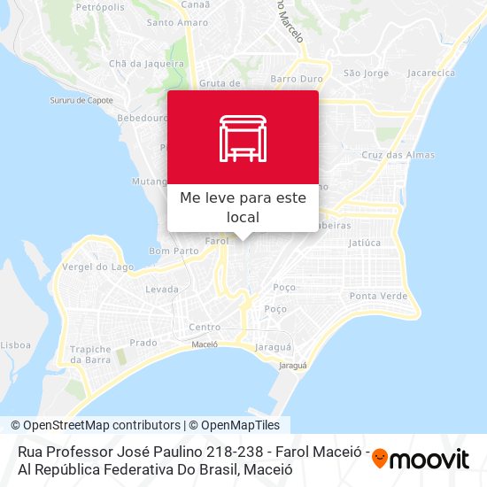 Rua Professor José Paulino 218-238 - Farol Maceió - Al República Federativa Do Brasil mapa