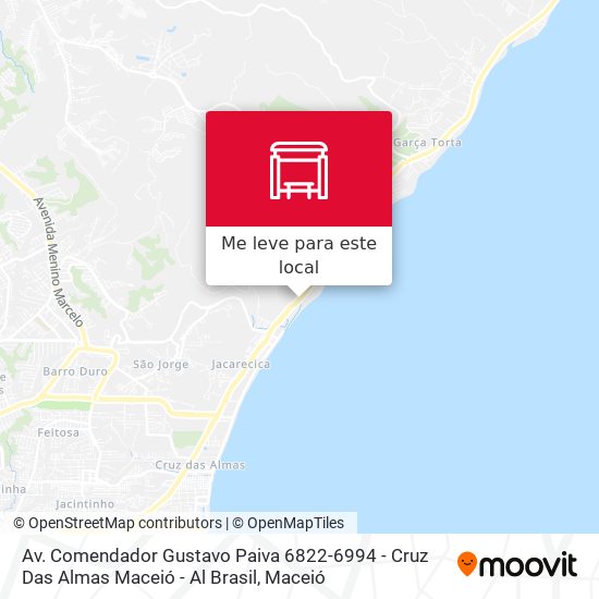 Av. Comendador Gustavo Paiva 6822-6994 - Cruz Das Almas Maceió - Al Brasil mapa