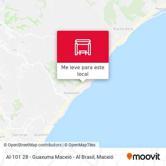 Al-101 28 - Guaxuma Maceió - Al Brasil mapa