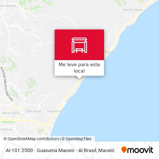Al-101 2500 - Guaxuma Maceió - Al Brasil mapa