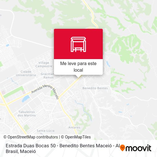 Estrada Duas Bocas 50 - Benedito Bentes Maceió - Al Brasil mapa