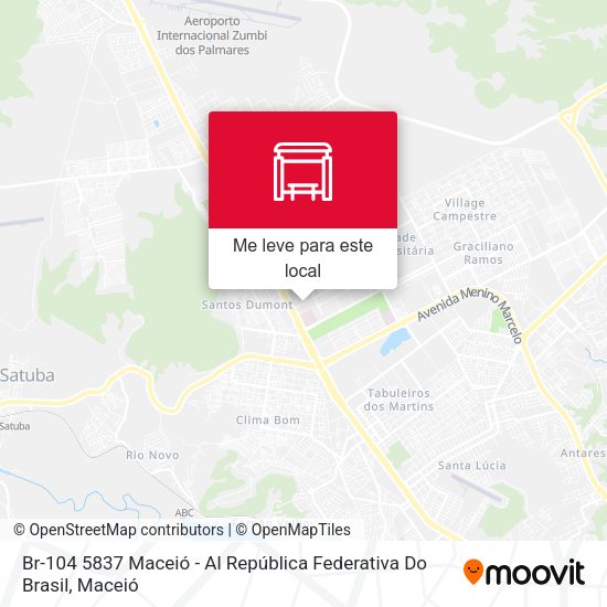 Br-104 5837 Maceió - Al República Federativa Do Brasil mapa